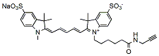 Molecular structure of the compound: diSulfo-Cy5 alkyne