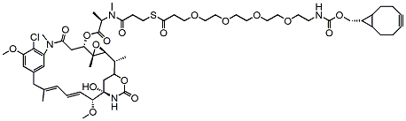 Molecular structure of the compound: DM1-PEG4-BCN