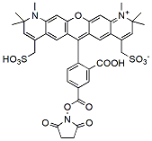 Molecular structure of the compound: BP Fluor 594 NHS Ester