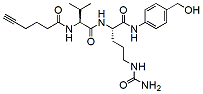 Molecular structure of the compound: Alkyne-Val-Cit-PAB-FAM-OH