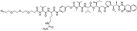 Molecular structure of the compound: Azide-PEG3-Val-Cit-PAB-MMAF