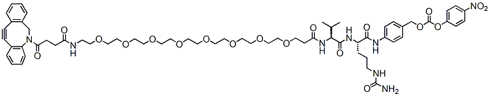 Molecular structure of the compound: DBCO-PEG-8-Val-Cit-PAB-PNP