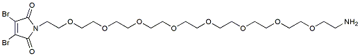 Molecular structure of the compound: 3,4-Dibromo-Mal-PEG8-Amine TFA salt