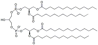 Molecular structure of the compound: Tetramyristoylcardiolipin, Ammonium salt