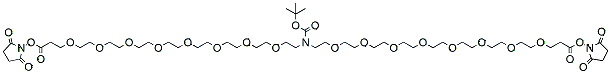 Molecular structure of the compound: N-Boc-N-bis(PEG8-NHS ester)