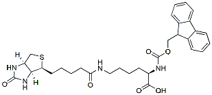 Molecular structure of the compound: Fmoc-D-Lys(Biotin)-OH