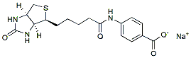 Molecular structure of the compound: Biotin 4-amidobenzoic acid, sodium salt