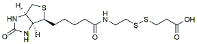 Molecular structure of the compound: 3-[2-N-(Biotinyl)aminoethyldithio]propanoic Acid