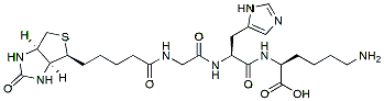 Molecular structure of the compound: Biotinyl-GHK tripeptide