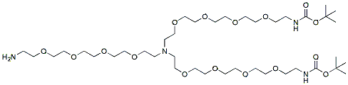 Molecular structure of the compound: N-(Amine-PEG4)-N-bis(PEG4-N-Boc)