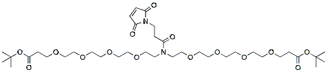 Molecular structure of the compound: N-Mal-N-bis(PEG4-t-butyl ester)