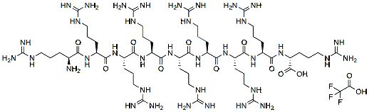 Molecular structure of the compound: (Arg)9 TFA salt
