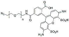 Molecular structure of the compound: Azide-PEG-Fluor 488, MW 2,000