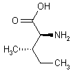 Molecular structure of the compound: L-isoleucine