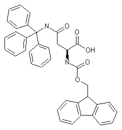 Molecular structure of the compound: FMoc-Asn(Trt)-OH