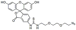 Molecular structure of the compound: Fluorescein-PEG2-azide