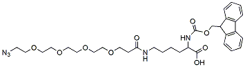 Molecular structure of the compound: N-Fmoc-N-(azido-PEG4)-L-Lysine