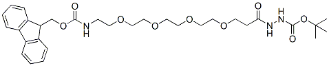 Molecular structure of the compound: Fmoc-N-amido-PEG4-t-Boc-Hydrazide