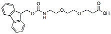Molecular structure of the compound: Fmoc-N-amido-PEG2-acid