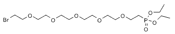 Molecular structure of the compound: Bromo-PEG5-phosphonic acid diethyl ester