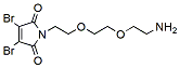 Molecular structure of the compound: 3,4-Dibromo-Mal-PEG2-Amine TFA salt