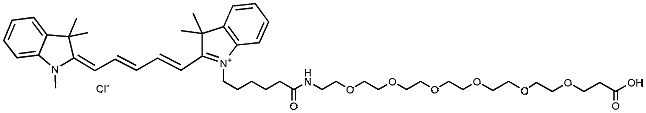 Molecular structure of the compound: Cy5-PEG6-acid