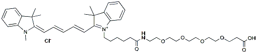 Molecular structure of the compound: Cy5-PEG4-acid