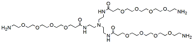 Molecular structure of the compound: Tri(Amino-PEG4-amide)-amine TFA salt