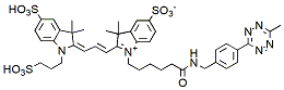Molecular structure of the compound: Sulfo-Cy3-Methyltetrazine