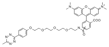 Molecular structure of the compound: TAMRA-PEG4-Methyltetrazine