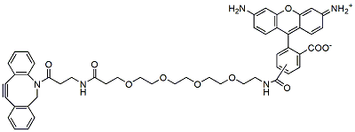 Molecular structure of the compound: Carboxyrhodamine 110-PEG4-DBCO