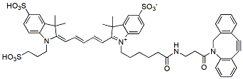 Molecular structure of the compound: Sulfo-Cy5 DBCO