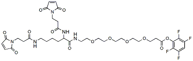 Molecular structure of the compound: Bis-Mal-Lysine-PEG4-TFP ester