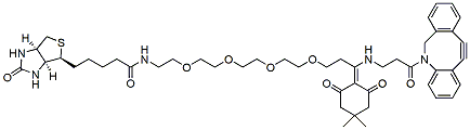 Molecular structure of the compound: Dde Biotin-PEG4-DBCO