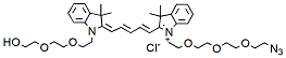 Molecular structure of the compound: N-(hydroxy-PEG2)-N-(azide-PEG3)-Cy5