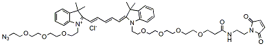 Molecular structure of the compound: N-(azide-PEG3)-N-(Mal-PEG4)-Cy5