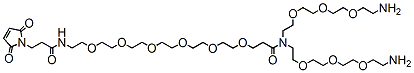 Molecular structure of the compound: N-(Mal-PEG6)-N-bis(PEG3-amine) TFA salt