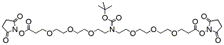 Molecular structure of the compound: N-Boc-N-bis(PEG3-NHS ester)
