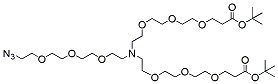 Molecular structure of the compound: N-(Azido-PEG3)-N-bis(PEG3-t-butyl ester)