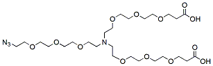 Molecular structure of the compound: N-(Azido-PEG3)-N-bis(PEG3-acid) HCl salt