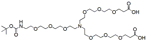 Molecular structure of the compound: N-(Boc-PEG3)-N-bis(PEG3-acid)
