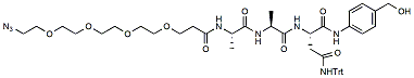 Molecular structure of the compound: Azido-PEG4-Ala-Ala-Asn(Trt)-PAB