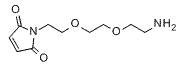 Molecular structure of the compound: Mal-PEG2-amine TFA salt