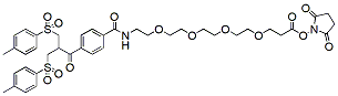 Molecular structure of the compound: Bis-sulfone-PEG4-NHS Ester