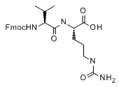 Molecular structure of the compound: Fmoc-Val-Cit