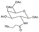 Molecular structure of the compound: N-(4-pentynoyl)-galactosamine tetraacylated (Ac4 GalNAl)