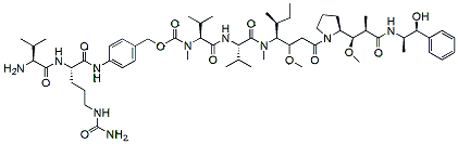 Molecular structure of the compound: Val-Cit-PAB-MMAE