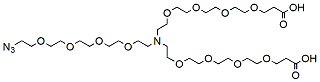 Molecular structure of the compound: N-(Azido-PEG4)-N-bis(PEG4-acid) HCl salt