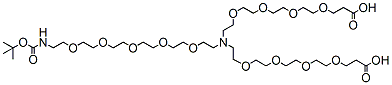 Molecular structure of the compound: N-(Boc-PEG5)-N-bis(PEG4-acid)