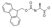 Molecular structure of the compound: N-Fmoc-L-alanine monohydrate